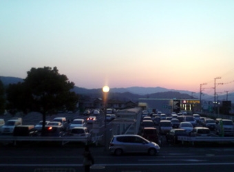 宇治からの夕日.JPG